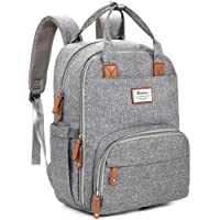 Mochilas para Pañales para Mamá y Papá- RUVALINO Gran Capacidad Bolso Cambiador Bebe con 16 Compartimentos y Cambiar de…